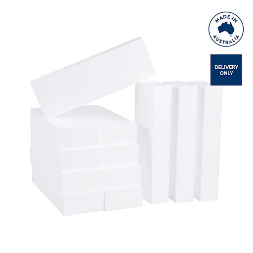 Cut-to-size polystyrene foam sheets and blocks available for delivery across Australia.